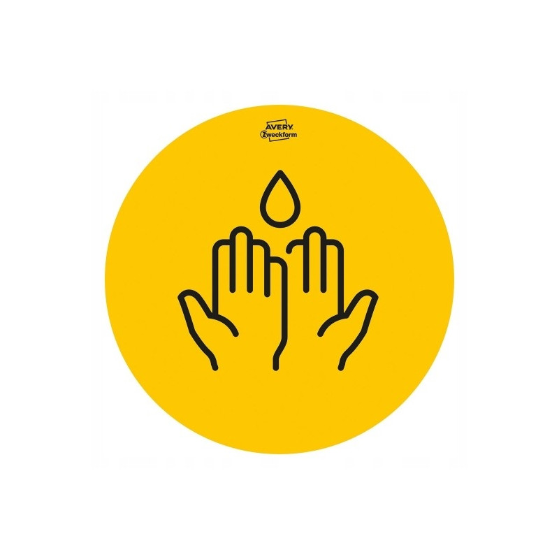 Zestaw etykiet ostrzegawczych - koronawirus fi20 gotowe wzory usuwalne 49415 AVERY ZWECKFORM