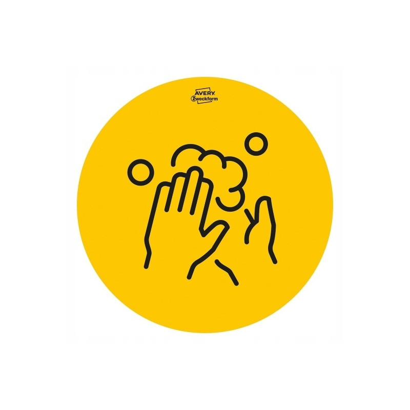 Zestaw etykiet ostrzegawczych - koronawirus fi20 gotowe wzory usuwalne 49415 AVERY ZWECKFORM