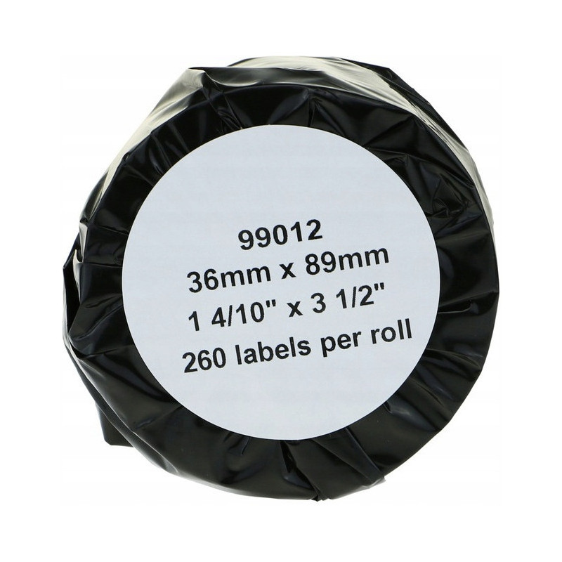 Etykieta termiczna na roli BULK 89x36mm (260szt) adresowa biala zamiennik DYMO (99012/S0722400)
