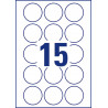 Etykiety okrągłe A4 10 ark. 51 mm białe trwałe 6225-10 AVERY ZWECKFORM