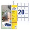 Etykiety kwadratowe 45x45mm (10 arkuszy200 etykiet) 6252-10 AVERY ZWECKFORM