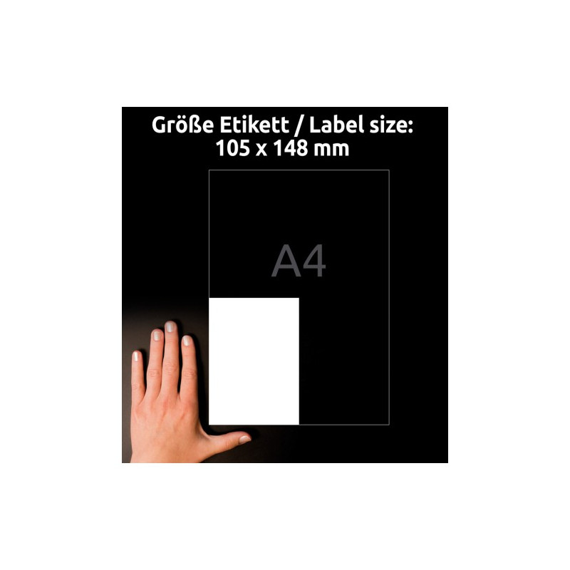 Etykiety foliowe białe 105x148mm (20 arkuszy80etykiet) L4719REV-20 AVERY ZWECKFORM
