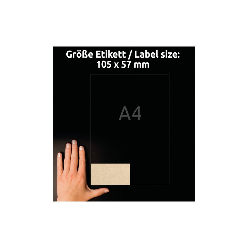 Etykiety ekologiczne brązowe 105x57mm (25 arkuszy 250sztykiet) L7108-25 AVERY ZWECKFORM