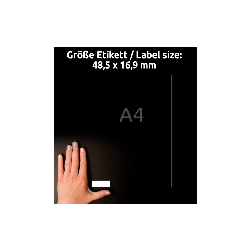 Etykiety białe ULTRA GRIP 48,5x16,9mm (25arkuszy  1600 atykiet) 4785 AVERY ZWECKFORM