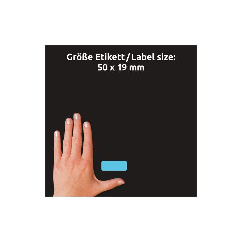 Etykieta w 5 kolorach 50x19mm (30 arkuszy  540 etykiet) do opisu ręcznego 51047 AVERY ZWECKFORM