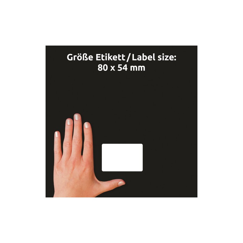 Etykieta identyfikatory imienne 80x54mm(10 arkuszy  40etykiet) białe foliowe 51065 AVERY ZWECKFORM