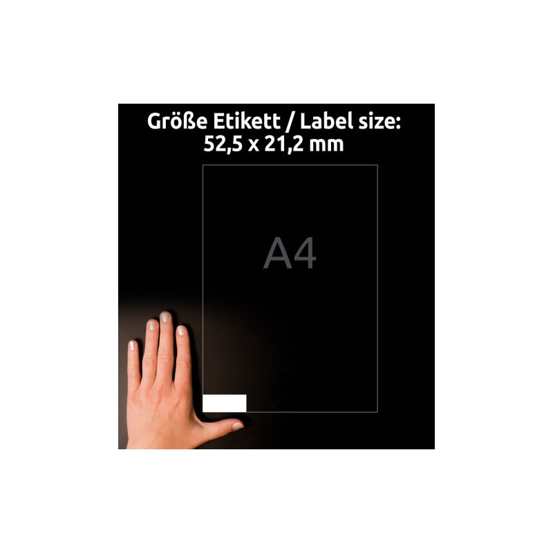 Etykiety białe 52,5x21,2mm (25 arkuszy  1400 etykiet) usuwalne L6027REV-25 AVERY ZWECKFORM