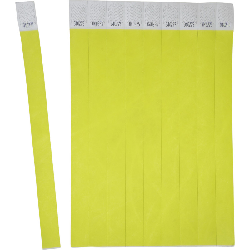 Opaski na rękę 256x19mm (50 arkuszy  500 opasek) neonowe żółte TYVYW-50 AVERY