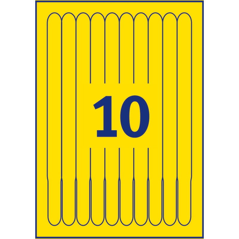 Opaski identy.na nadgarstek 265x18mm A4 (10) L4001-10 żółte ZF nadruk AVERY ZWECKFORM