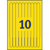 Opaski identy.na nadgarstek 265x18mm A4 (10) L4001-10 żółte ZF nadruk AVERY ZWECKFORM