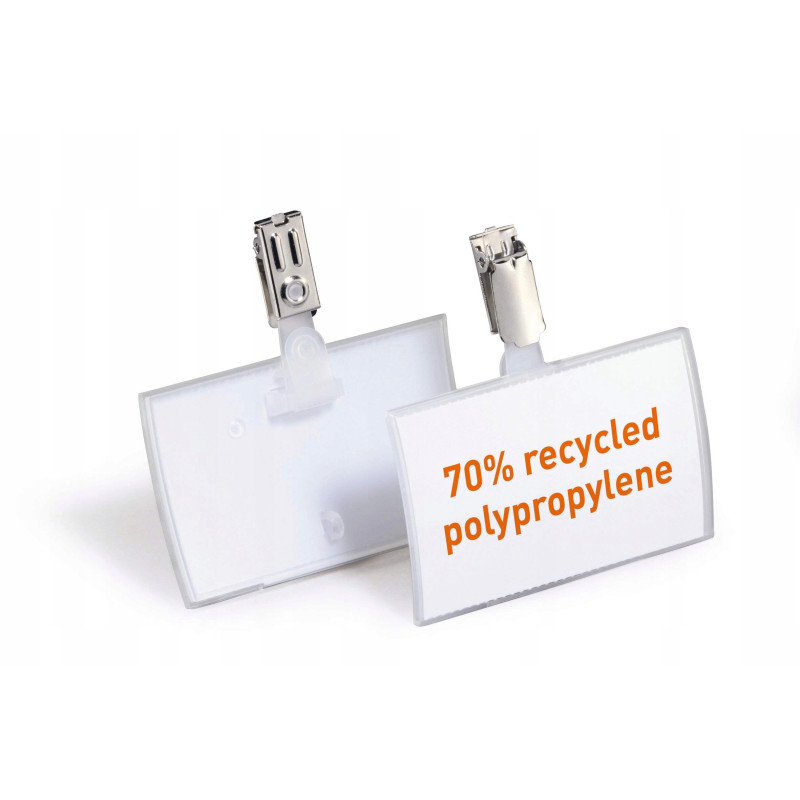 Identyfikator 54x90mm z klipem(25 sztuk) 821619 CLICK FOLD DURABLE
