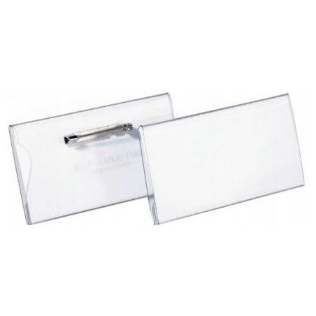 Identyfikator 40x75 mm z agrafką Przezroczyst y 860119 DURABLE