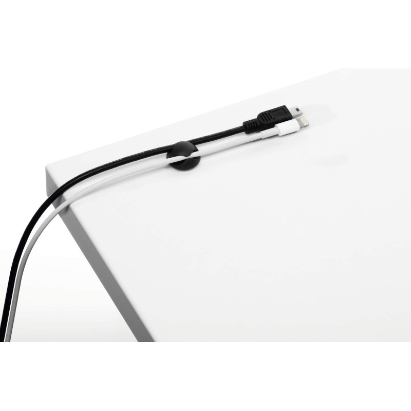 Klipsy samoprzylepne na 2 kable (6szt) grafitowy Cavoline Clip 2, 503837 DURABLE