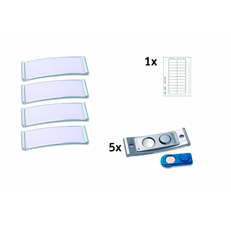 Identyfikatory imienne POLAR20 68x22mm (5 sztuk) stal nierdzewna POL20MA66-5DR