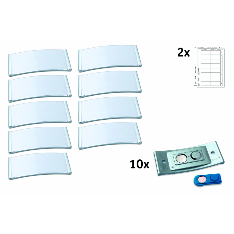 Identyfikatory imienne POLAR35 80x34mm (10 sztuk) metaliczny POL35MA66-10DR