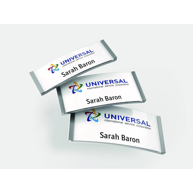 Identyfikatory imienne POLAR35 80x34mm (20 sztuk) metaliczny POL35MA66-20DR