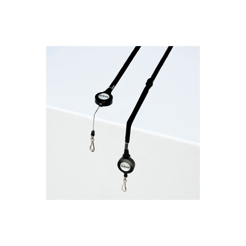 Smycz z mechanizmem ściągającym 8x400mm + 600 mm 10 sztuk) czarna 4830 AVERY