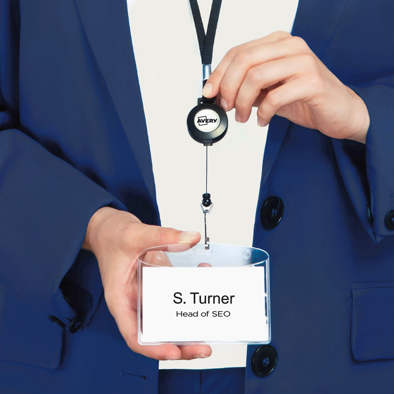 Smycz z mechanizmem ściągającym 8x400mm + 600 mm 10 sztuk) czarna 4830 AVERY