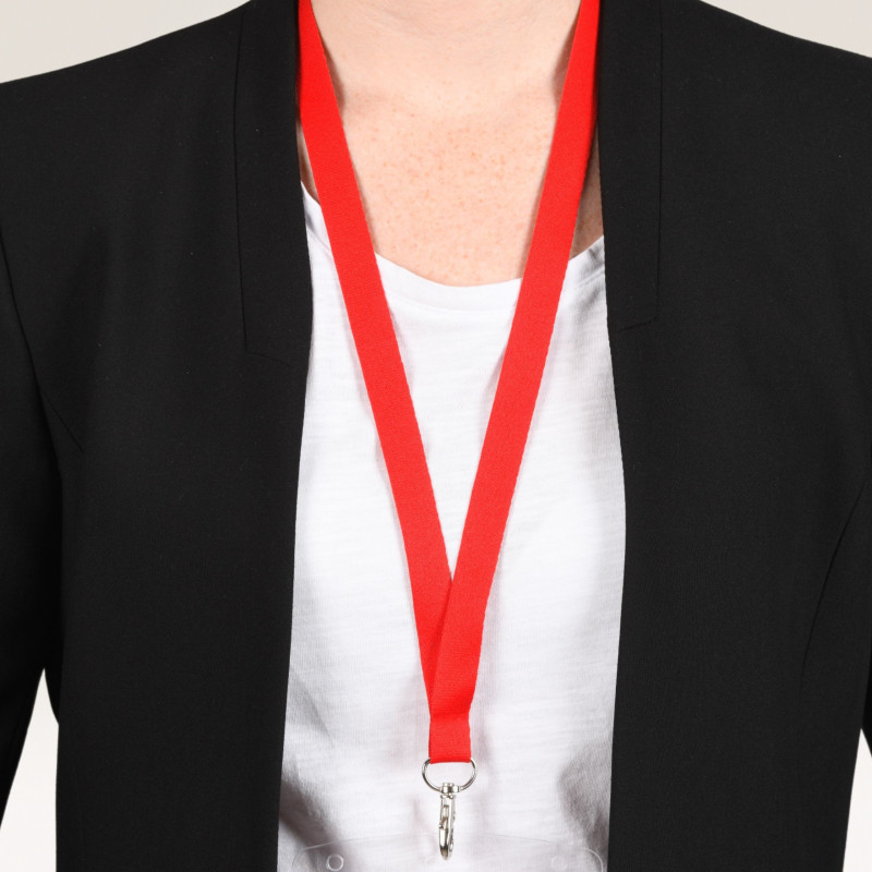 Smycz z karabińczykiem (10 sztuk) 440x15mm czerwona 4842R AVERY