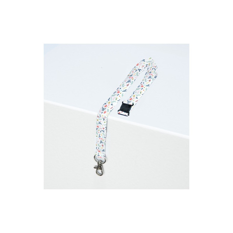 Smycz z karabińczykiem (10 sztuk) 440x20mm kwiaty R4828F AVERY