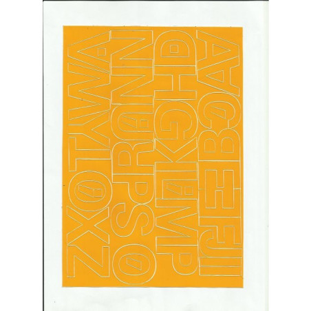 LITERY samoprzylepne 4cm (8) białe ARTDRUK