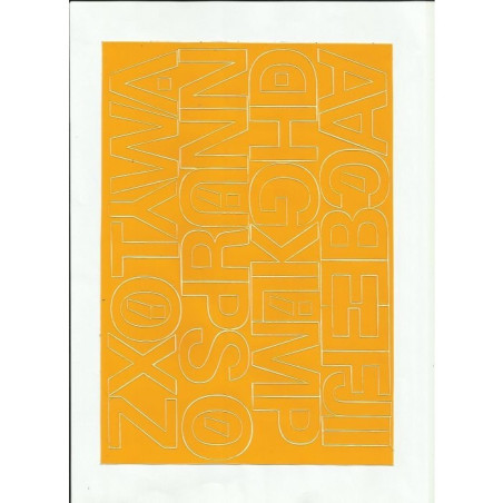 LITERY samoprzylepne 4cm (8) czarne ARTDRUK