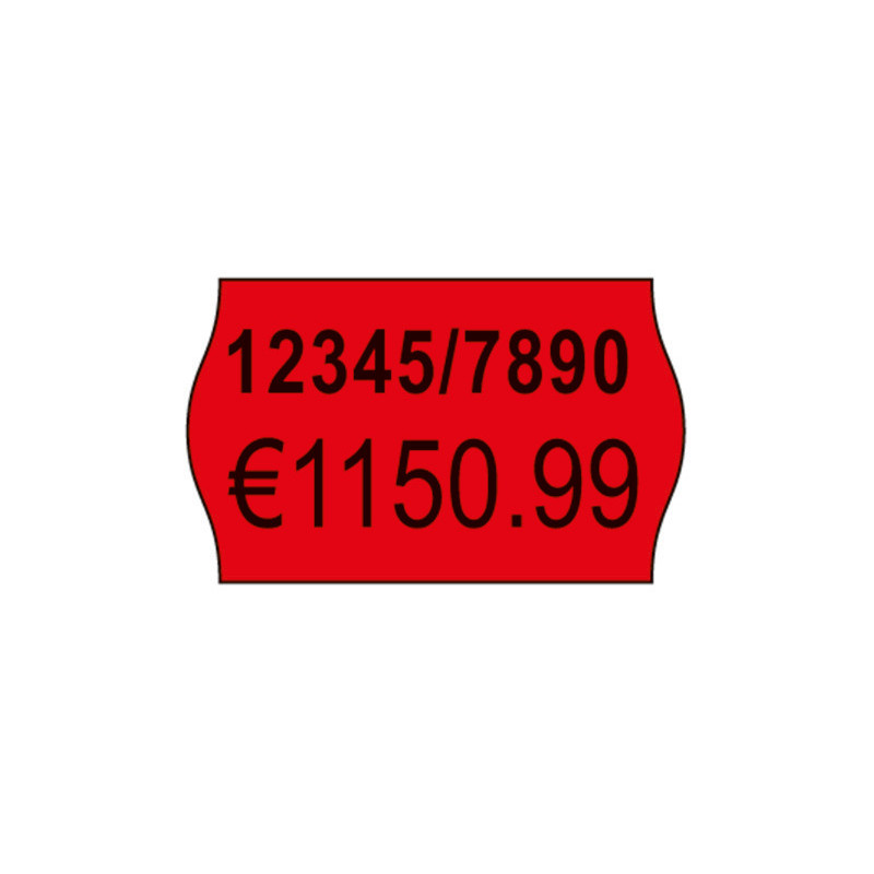 Etykieta do metk.2rz.16x26mm czerwona 1200szt.rolka RPLP1626 AVERY ZWECKFORM