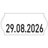 Etykiety cenowe w rolce do metkownicy jednorzędowej, 26x12 mm, (6 sztuk) białe faliste, trwały klej, odporne na mróz METO M30014