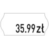 Etykiety cenowe w rolce do metkownicy jednorzędowej, 26x12 mm, (6 sztuk) białe faliste, trwały klej, odporne na mróz METO M30014