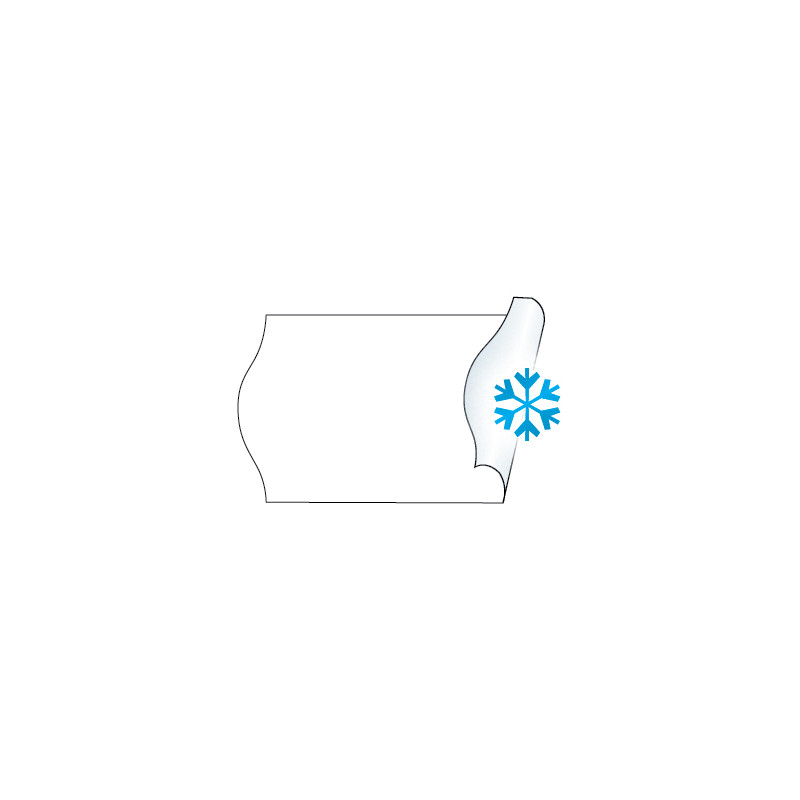 Etykiety cenowe w rolce do metkownicy dwurzędowej, 26x16 mm, (6 sztuk) białe faliste, trwały klej, odporne na mróz METO M3001433