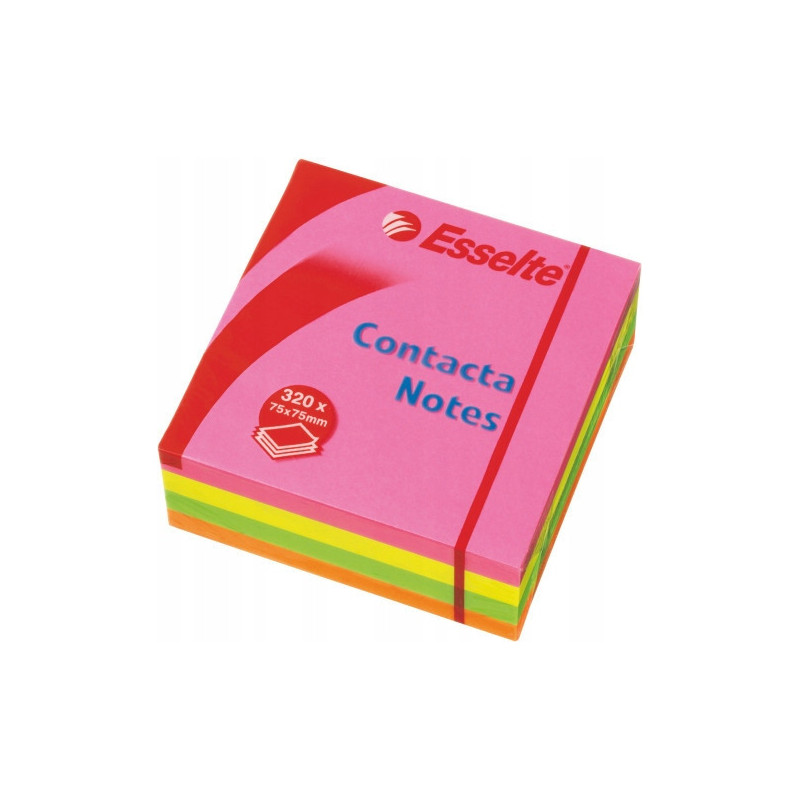 Bloczek samoprzylepny 75x75mm 320k neonowy ESSELTE 83065