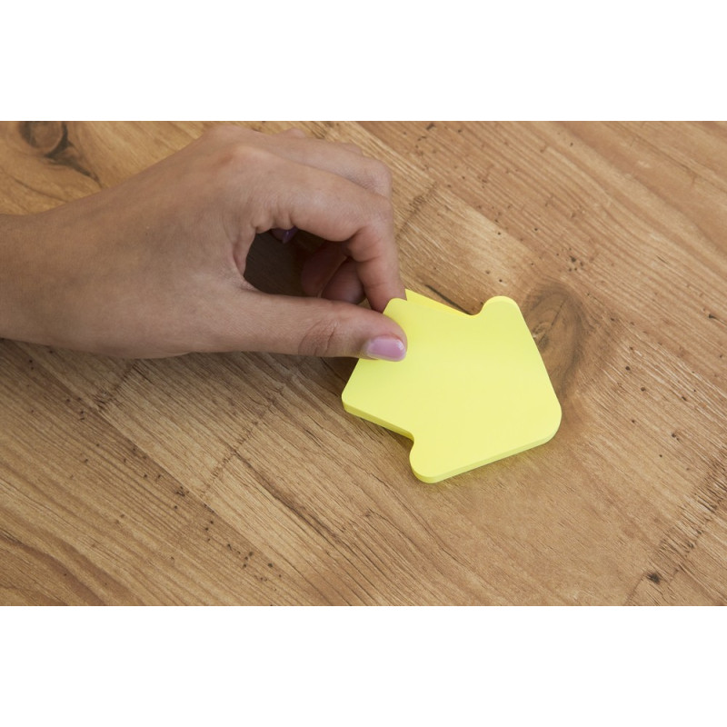 Bloczek samoprzylepny 75x75mm strzałka 100k żołty 110512 D.RECT