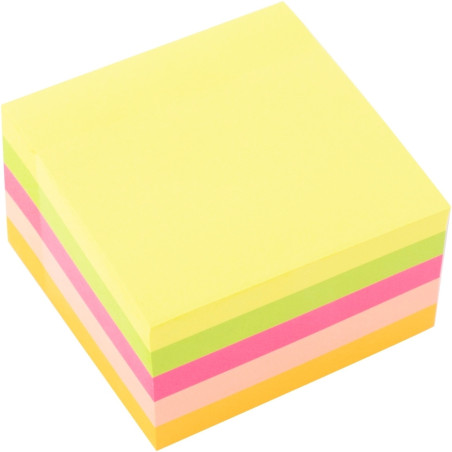 Bloczek samoprzylepny 75x75mm 400k neonowy D.RECT (009328)