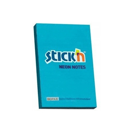 Bloczek STICK"N 76x51mm niebieski neon 100k 21207 STICK"N