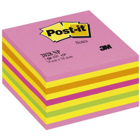 Bloczek samoprzylepny 76x76mm 450k cukierkowa różowa POST-IT 2028-NP UU009543941 3M