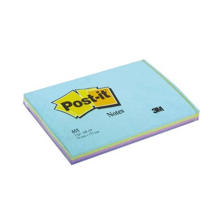 Notes samoprzylepny tęczowy morski 76x127 655RB 3M