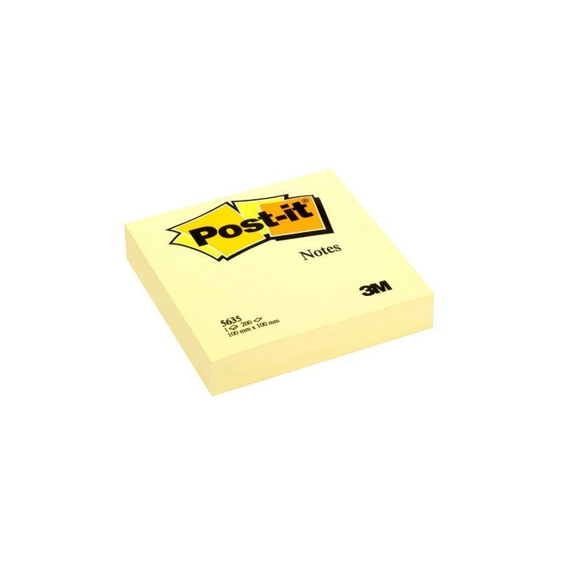 Bloczek samoprzylepny 100x100mm 200k żółty POST-IT (5635) UU011062062 3M