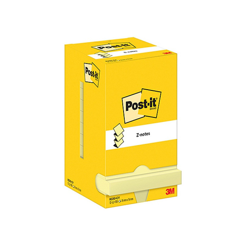 Bloczek samoprzylepny POST-IT 76x76mm 100kartek Z-NOTES (12szt) R-330 7100290167 3M