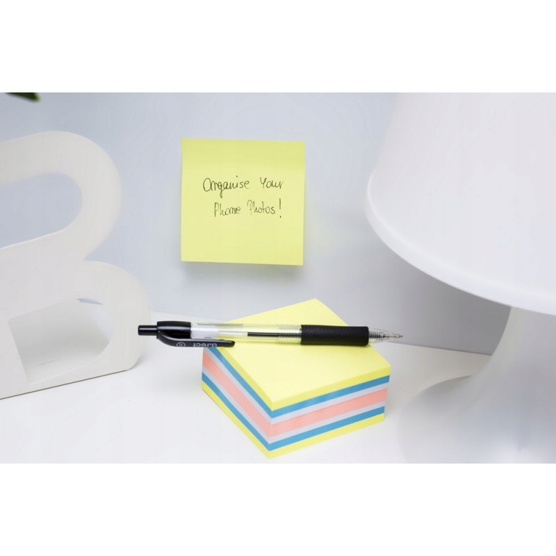 Bloczek samoprzylepny 75x75mm 400k mix neon mango D.RECT (110626)