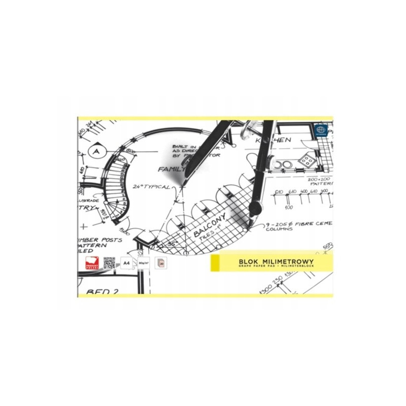 Blok milimetrowy A4 20k INTERDRUK