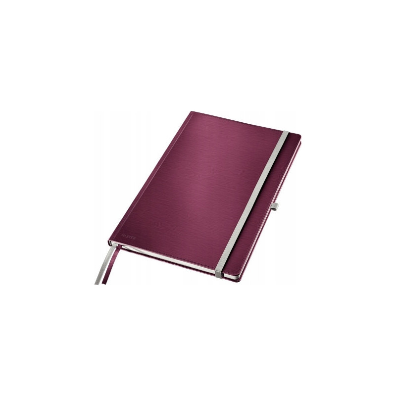 Notatnik twardy LEITZ STYLE A4 kratka ciemnoczerwony 44760028