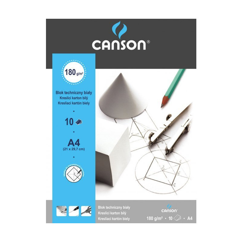 Blok techniczny A4 10k biały 190g 400015145 CANSON