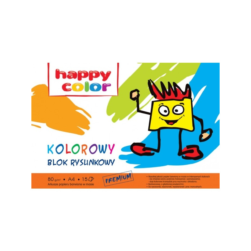 Blok rysunkowy A4 20ark.80g. biały Pixi Planet HA 3708 2030-0PP Happy Color