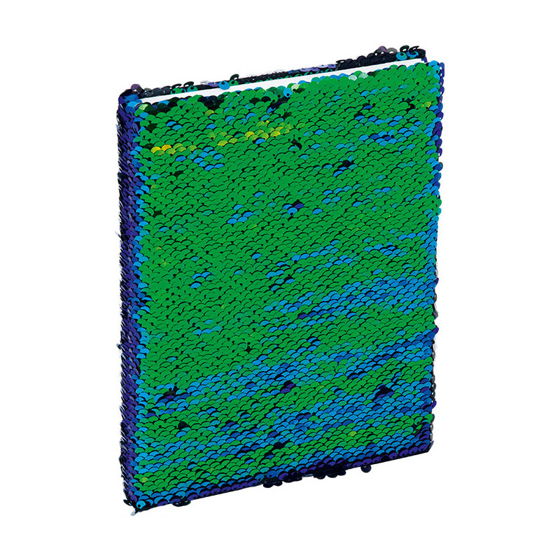 Notanik z cekinami A5 96k linia zielono-czarny 150-1428 GRAND