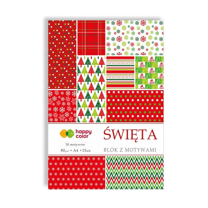 Blok z motywami A4 15k 80g ŚWIĘTA HA38 082030-X HAPPY COLOR