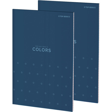 Blok notatnikowy w kratkę A5 notatnik 50 kartek klejony COLORS 400169239 TOP 2000