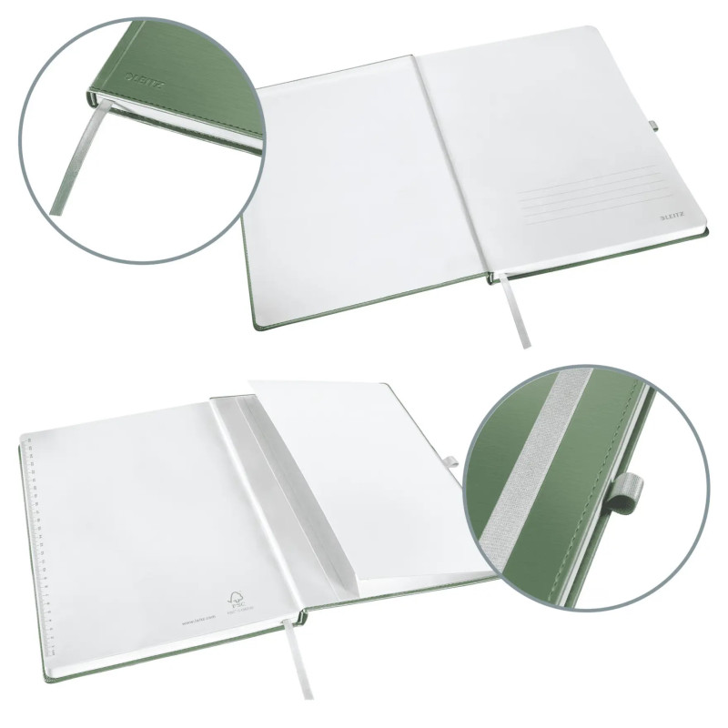 Notatnik w twardej oprawie Style A5 w kratkę seledynowy 44861053 LEITZ