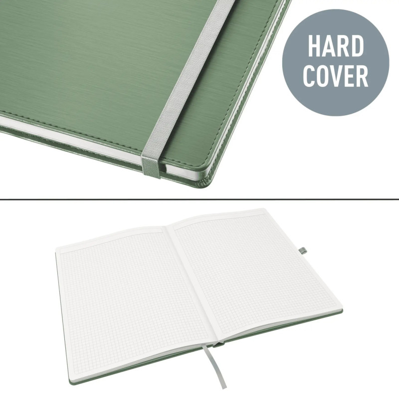 Notatnik w twardej oprawie Style A5 w kratkę seledynowy 44861053 LEITZ