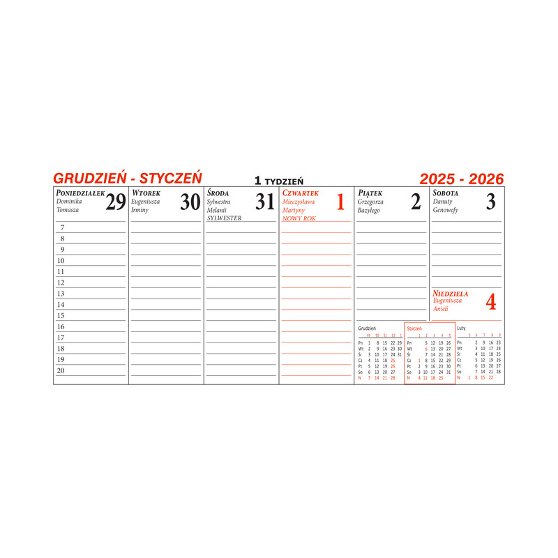 Kalendarz biurowy leżący EUROPA B4 BESKIDY