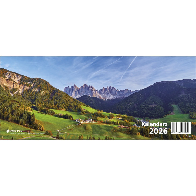 Kalendarz biurkowy poziomy 2026 0405-0902-99 Panta Plast